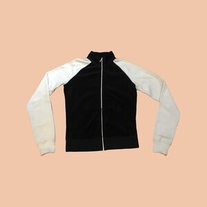 Juicy Couture Medium women’s long sleeve black velour zip jacket vintage y2k